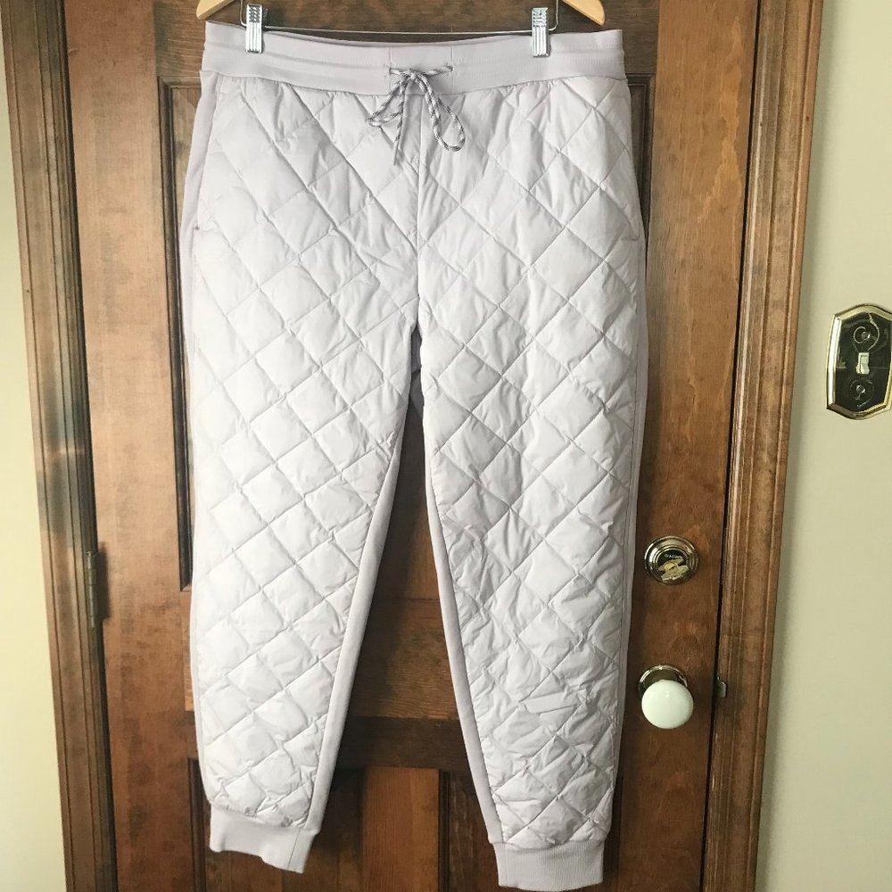 NWOT Athleta Apres Ski Shasta Purple Quilted Joggers Size 16